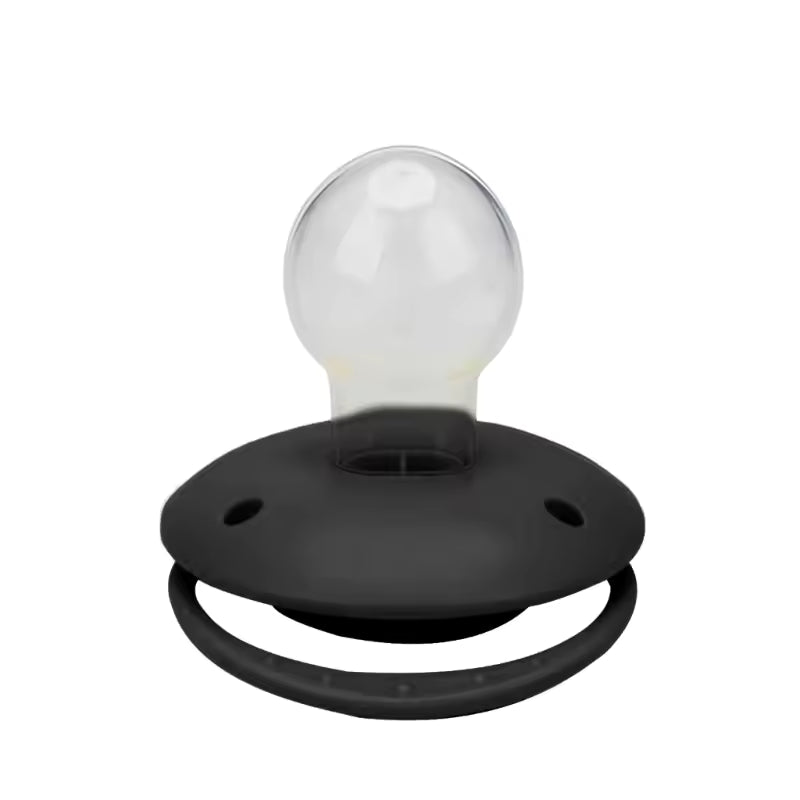 Vintage Style Round Button Pacifier Black
