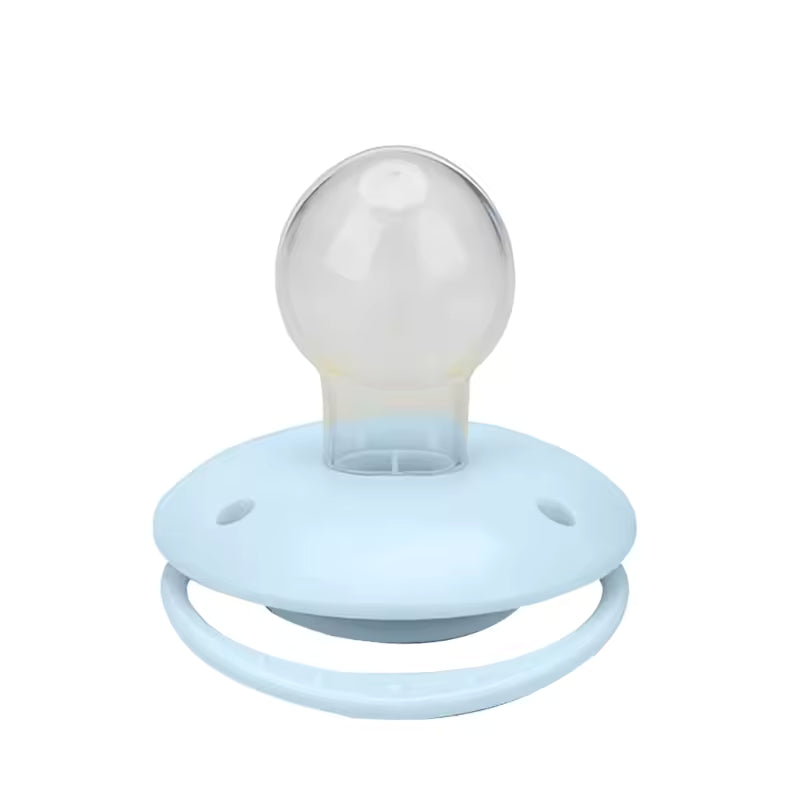 Vintage Style Round Button Pacifier Blue