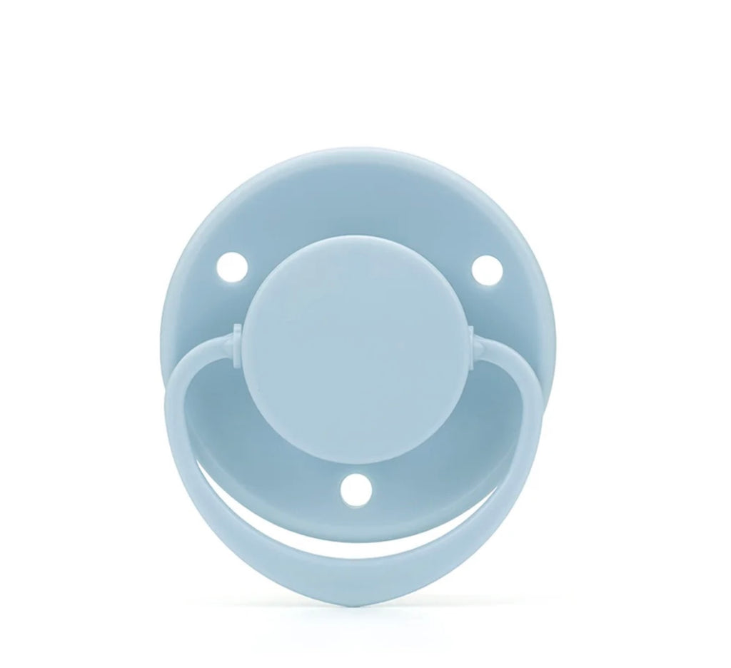 Vintage Style Round Button Pacifier Blue