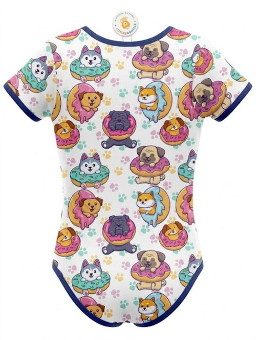 Doggies 'n' Donuts Short Sleeve Adult Onesie